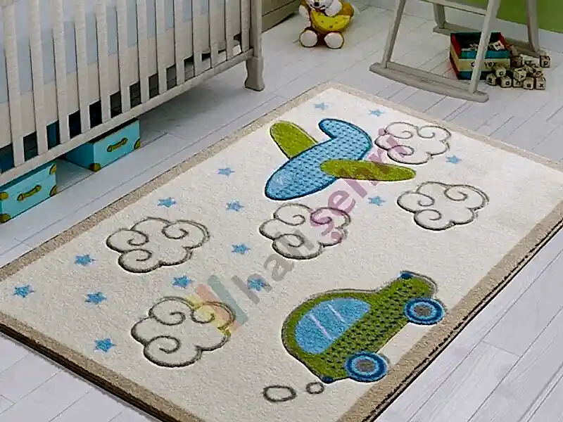 Confetti Baby Road Çocuk Halısı Yumuşak Yıkabilir