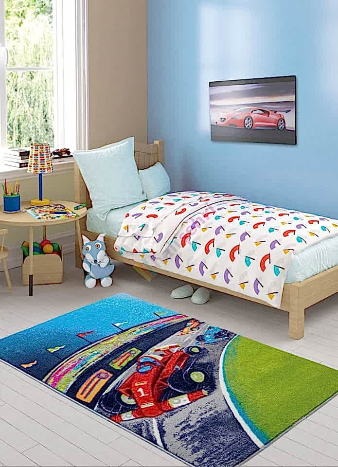 Confetti Speed Çocuk Halısı Yumuşak Yıkabilir