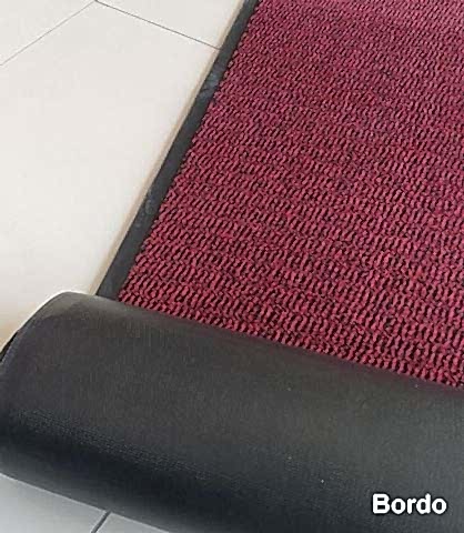 Leyla Nem Alıcı Paspas Yolluk Bordo Kaydırmaz Yolluk Islak Zemin Lastik Taban