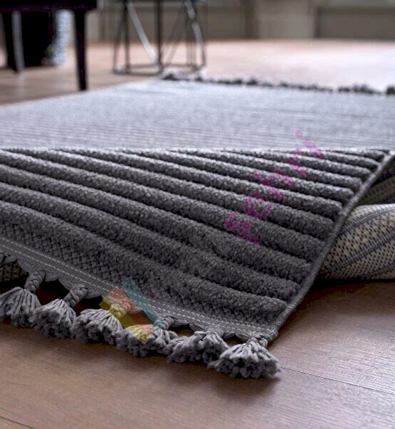 Deco Alvin Tek Renk Halı 12612 Antrasit Antitoz Halı