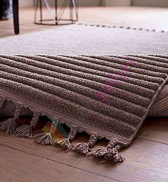 Deco Alvin Tek Renk Halı 12612 Bej Antitoz Halı