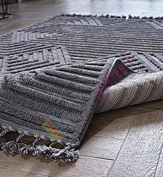 Deco Alvin Tek Renk Halı 12619 Antrasit Antitoz Halı