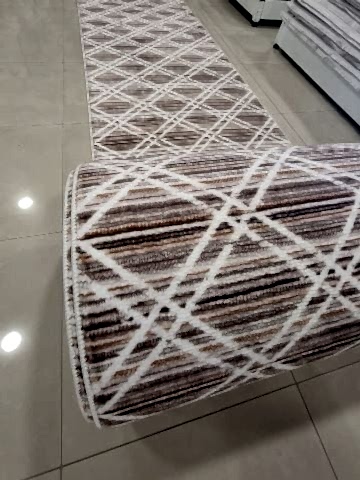 Yağmurser Kareli Kahve Yıkanabilir Halı Kaymaz Taban