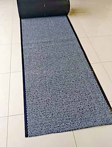 Leyla Nem Alıcı Paspas Yolluk Gri Kaydırmaz Yolluk Islak Zemin Lastik Taban