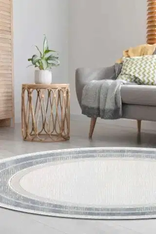 Gümüşsuyu Galina 16649 Mavi Daire Halı