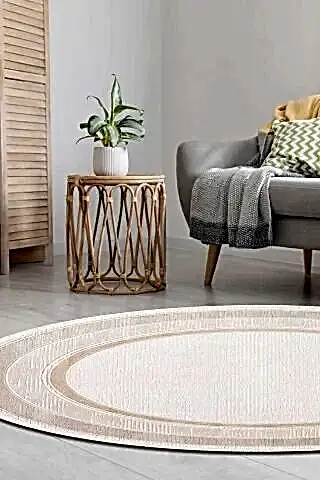 Gümüşsuyu Galina 16649 Sarı Daire Halı